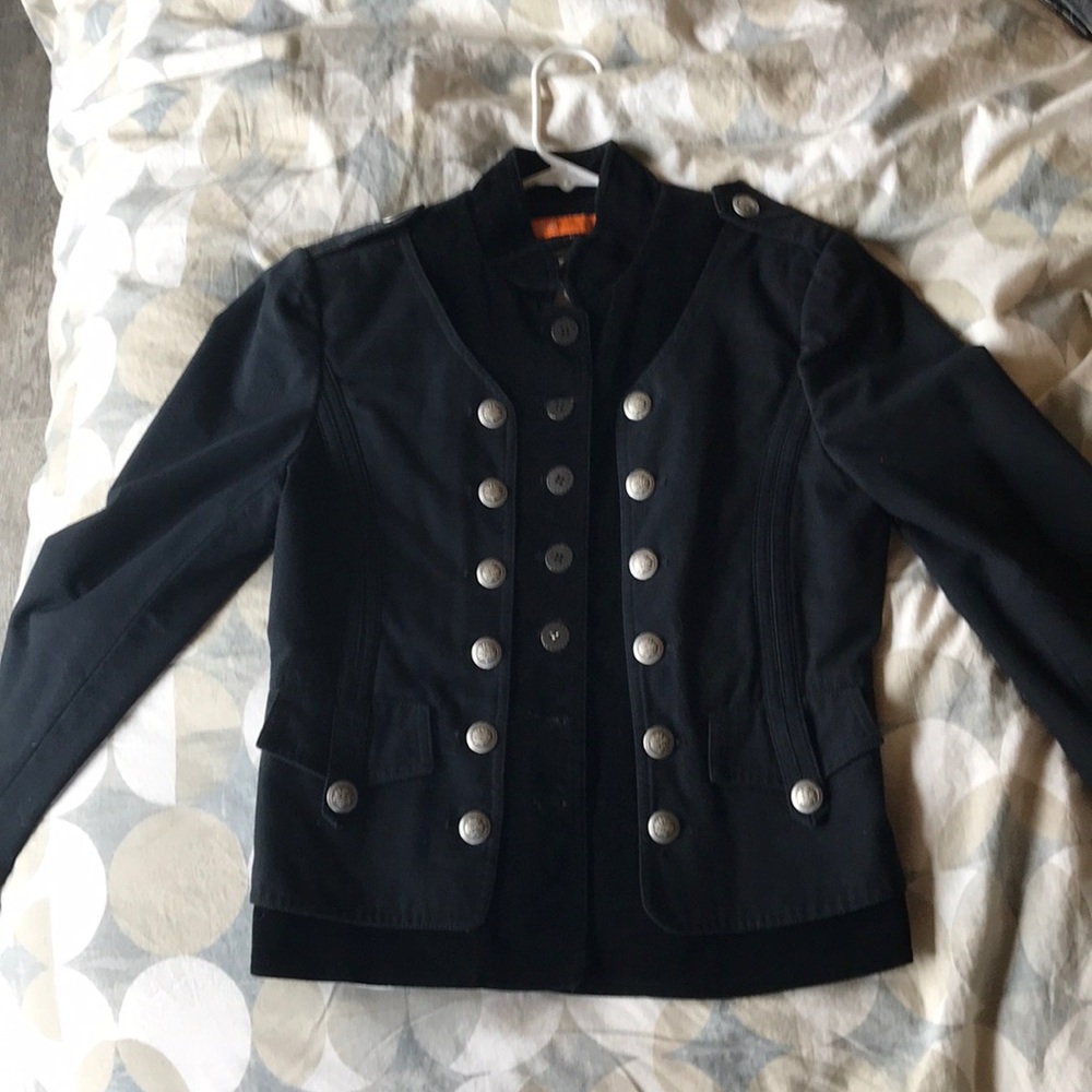 CYNTHIA CYNTHIA STEFFE Black Button Up Blazer Sz 6